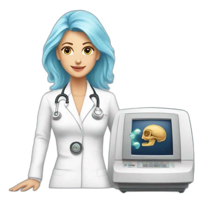 Posh-Radiologist-performing-breast-mri-to-leni-klum sticker