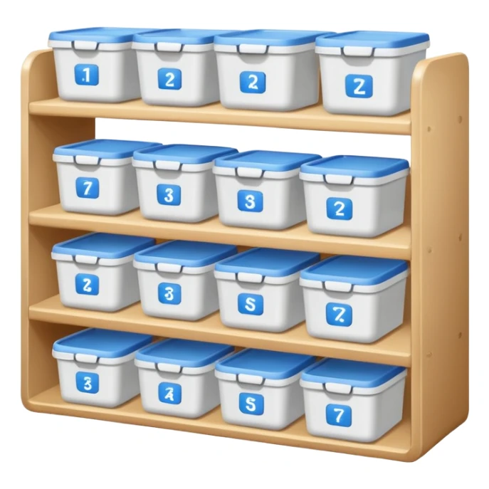 shelf organized household storage sticker