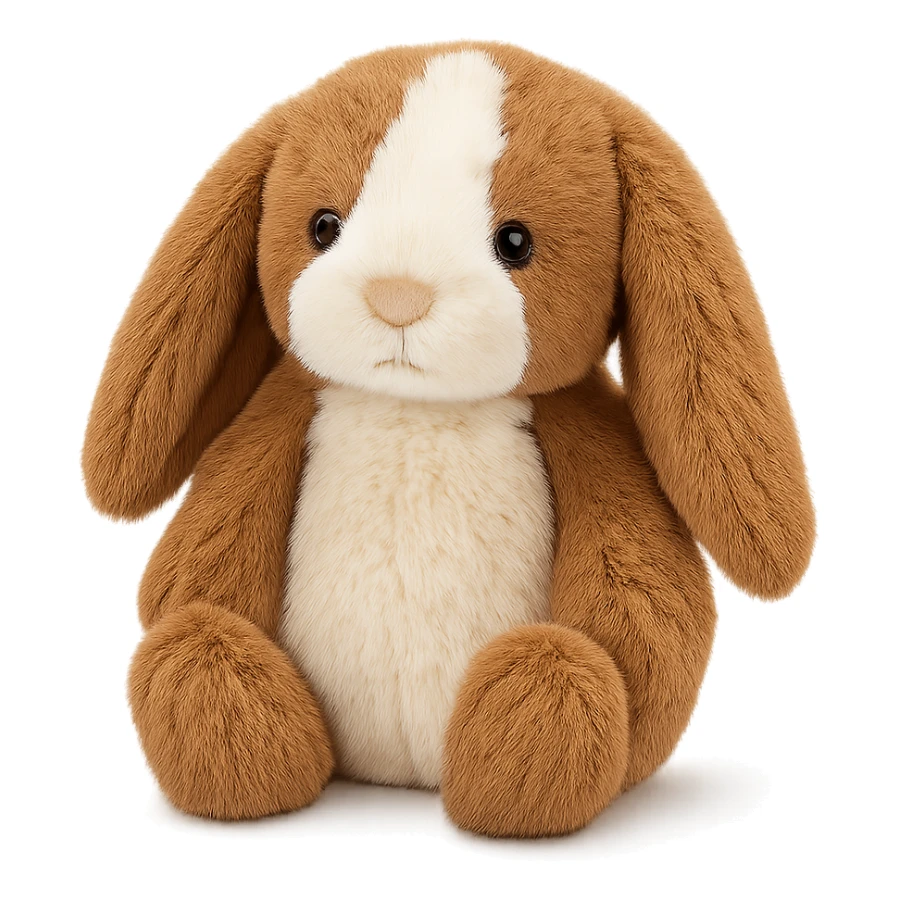 cute brown and white holland lop jellycat bunny plushie sticker