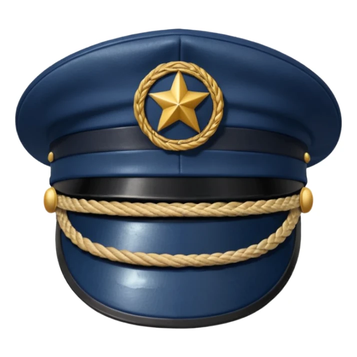 captain hat closeup alone low detail sticker