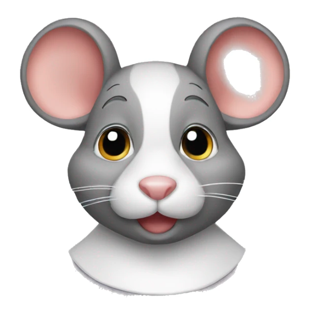 mouse bib face sticker