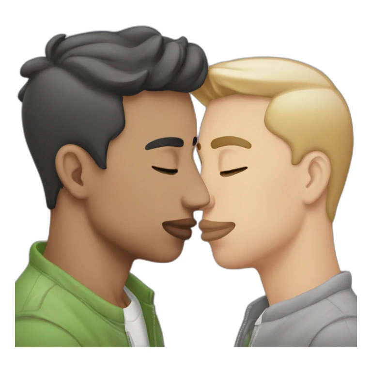 2 gays kissing sticker