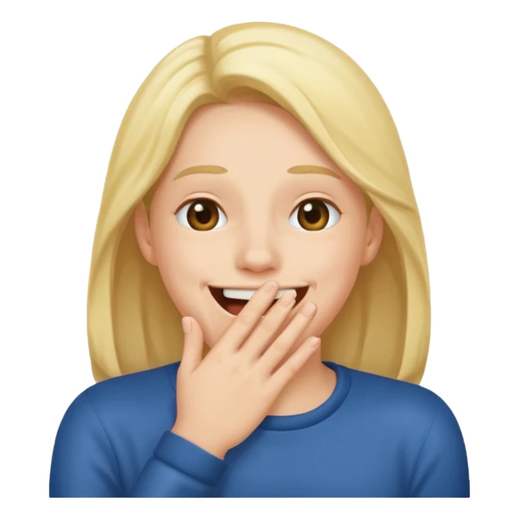 joy emoji laughing covering mouth  sticker