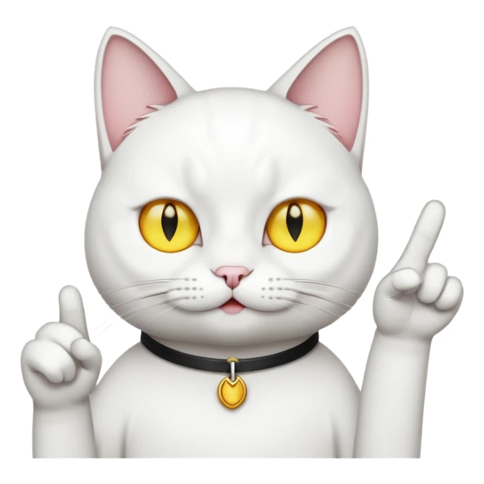 Un chat qui fait un doigt d’honneur sticker