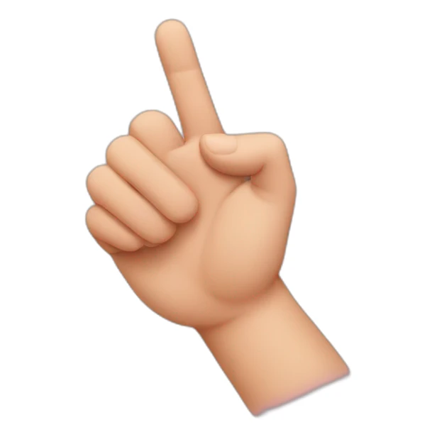 Hand with the thumb and the pinky are crossing each other sticker