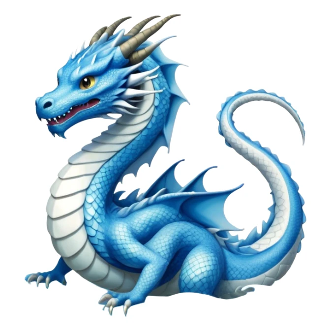 Blue and white dragon Haku from Spirited Away sticker