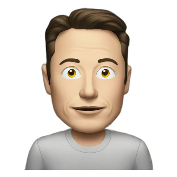 ELON MUSK WITH MONEY IN EYES sticker