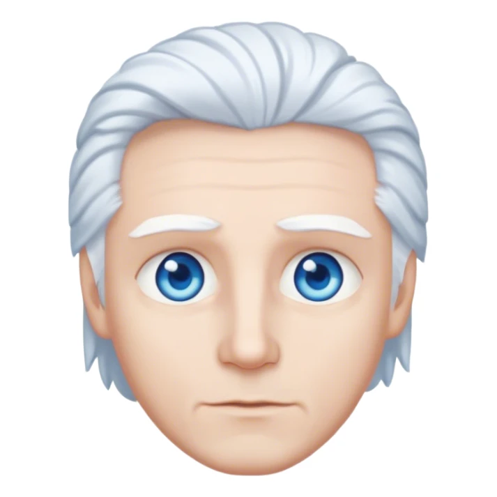galician blue eyes white hair sticker