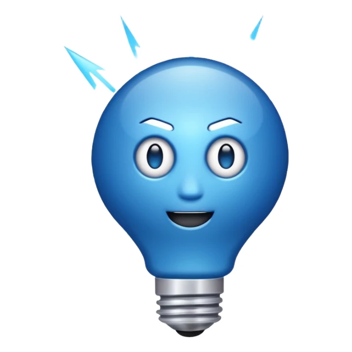 genera un razo de electricida azul sticker