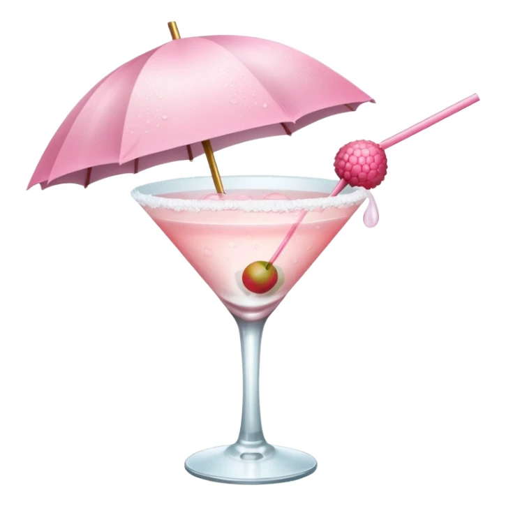 baby pink lychee martini drink sticker