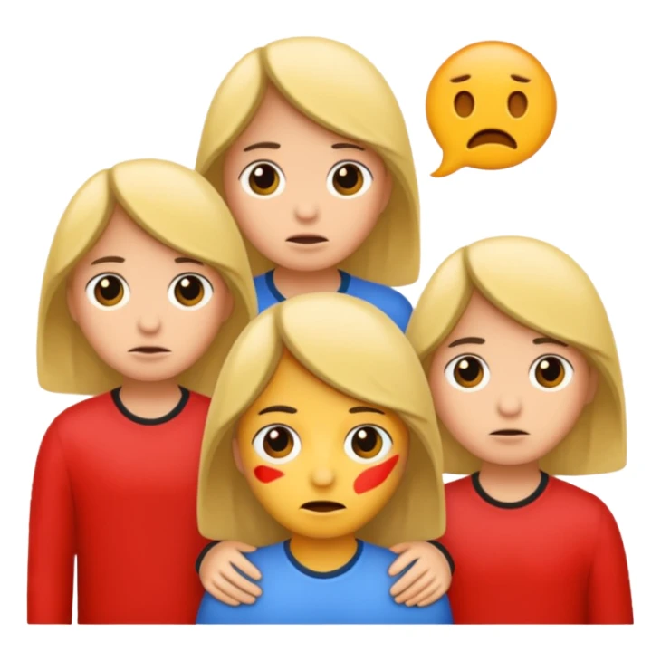 grupo de 5 amigos tristes sticker