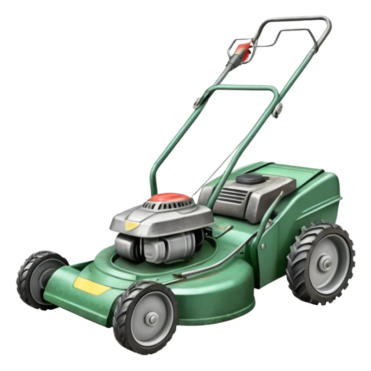 pencil drawing of a lawn mower sticker