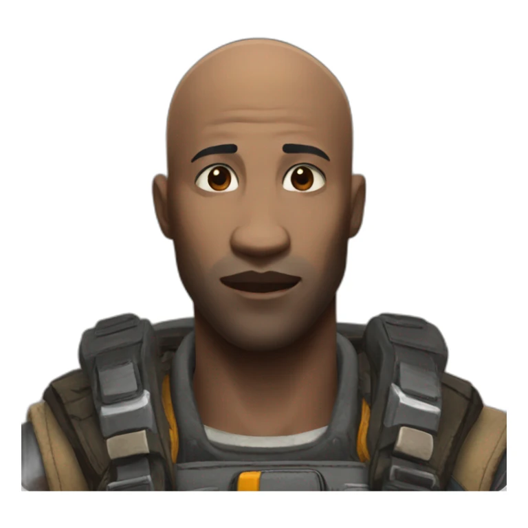 Black bald with a bear men in apex legends sticker