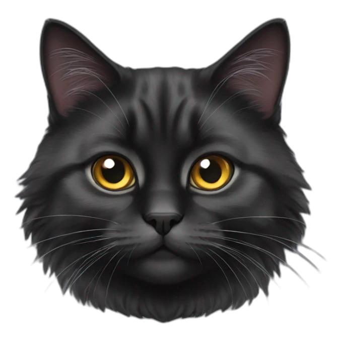 black siberian cat sticker