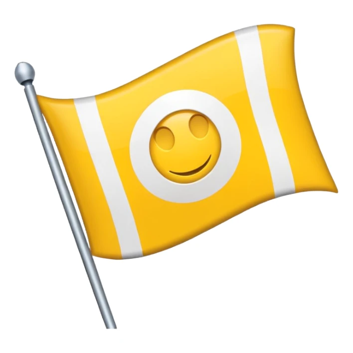 flag yellow white yellow weird symbol sticker