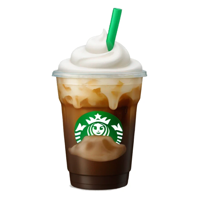 Starbuck ice coffee with ice cubes sticker
