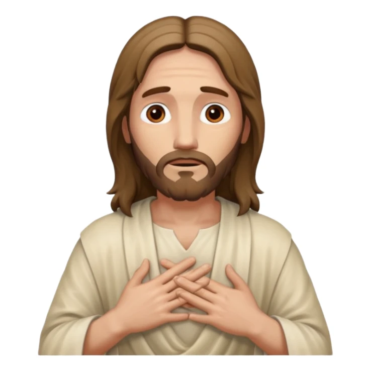 Jesus Christ, with his hands around his neck sticker