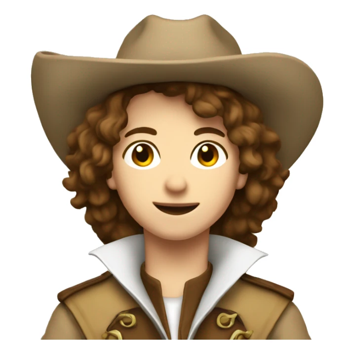 Musketeer beige jacket brown hair garden sticker