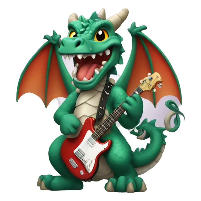 Rock and roll traditional English dragon sticker