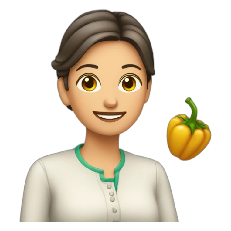 señora haciendo una huerta sticker