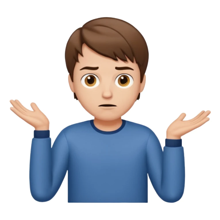 cool confused men person shrug pose sticker