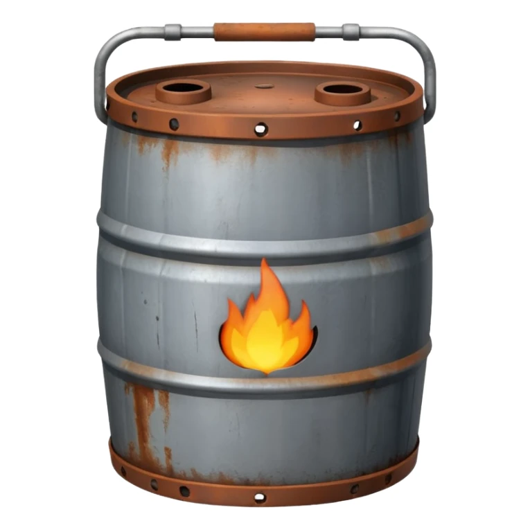 generate a realistic metal natural gas barrel sticker