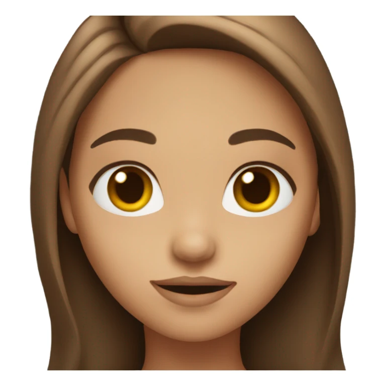 Pretty girl with brown hair sticker