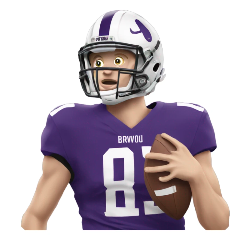 Joe burrow throwing a football sticker