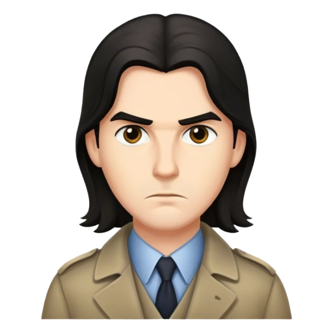 Detective with very long hair sticker