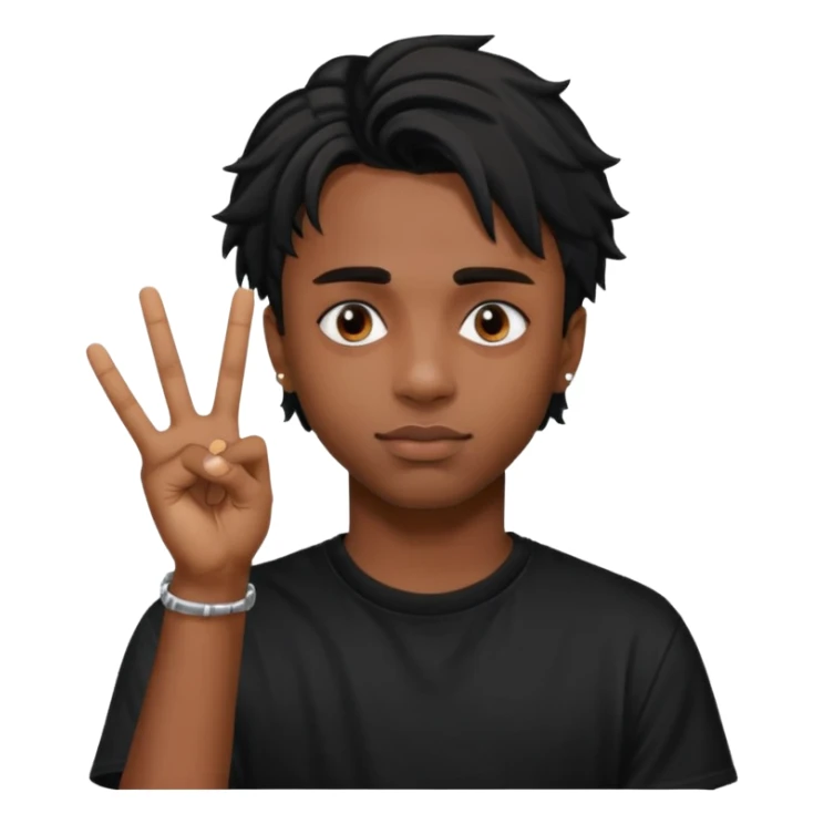 Playboi carti hand sign in front of face sticker