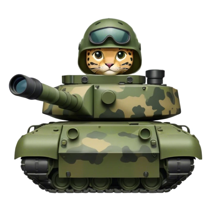 Leopard 2A7 (2021) – Cinematic-realistic Leopard 2A7 tank, its sleek, dark-green camo frame moving through a dense forest. The tank commander peers through binoculars as the 120mm gun elevates slightly, its thick armor reflecting the flickering light of an overcast sky, while rain drips off its reinforced turret. sticker