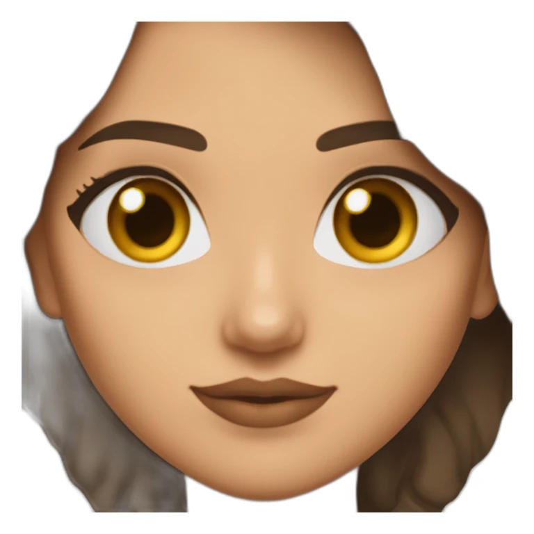 Mujer, pelo castaño, ojos marrones parecida a gal gadot sticker