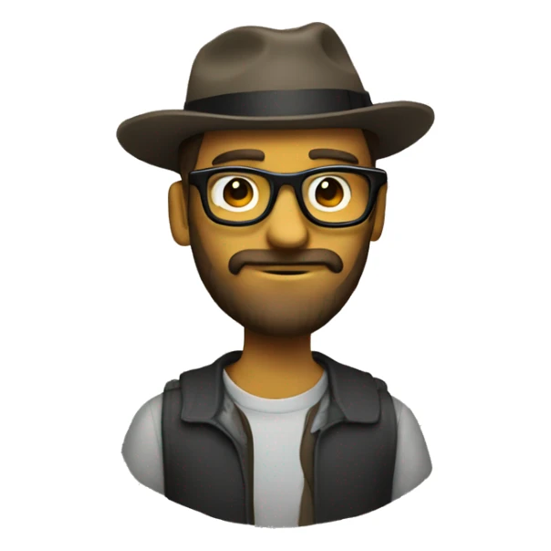 cool hipster writer works in newspaper sticker