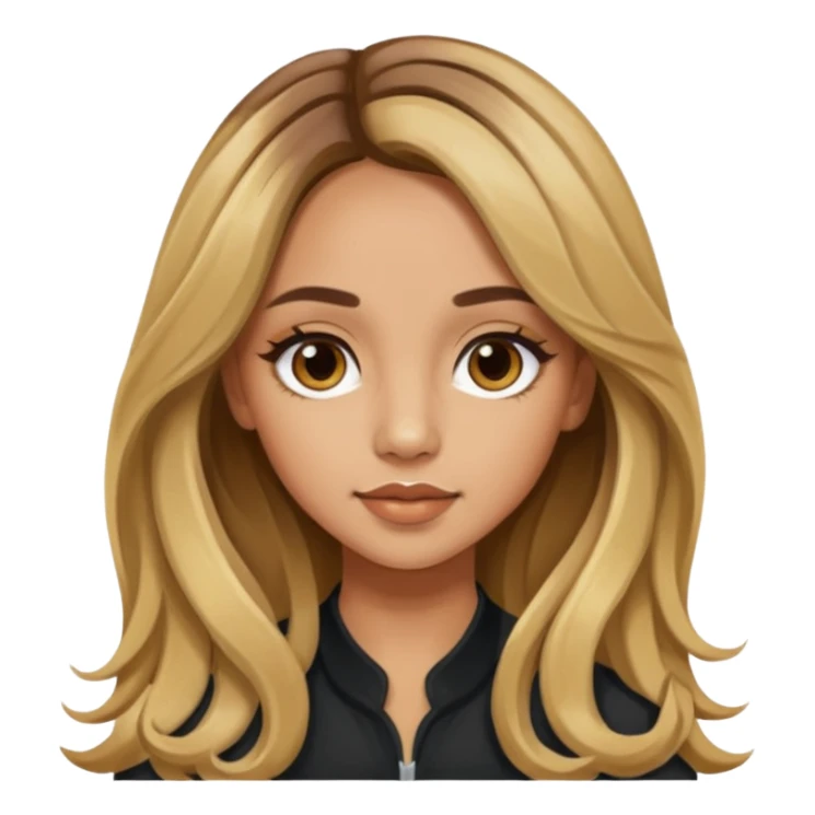 Jade Thirlwall with long brown hair with blonde highlights sticker