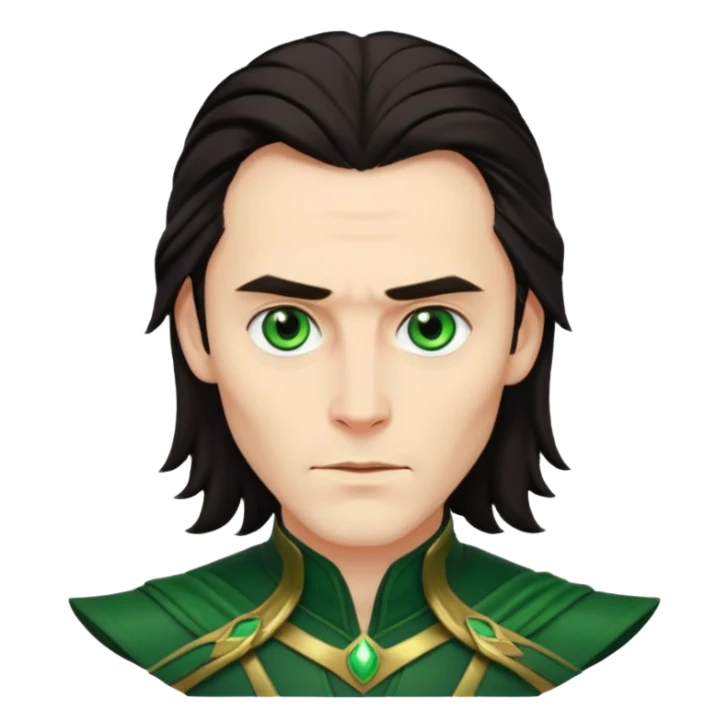 Loki marvel movies character face only younger sticker