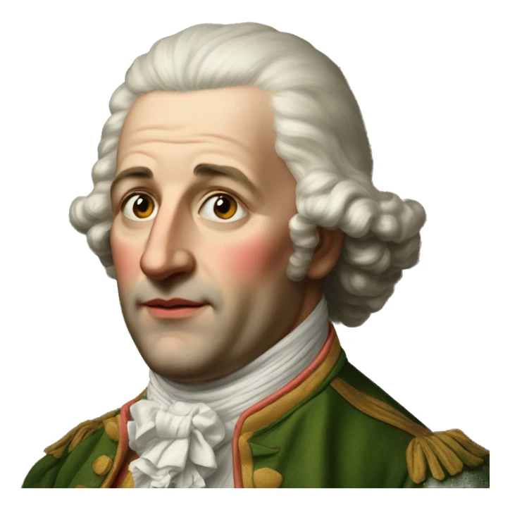 photorealistic German XVIII century sticker