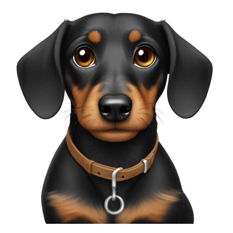 Drenched Black and tan wirehair dachshund  sticker