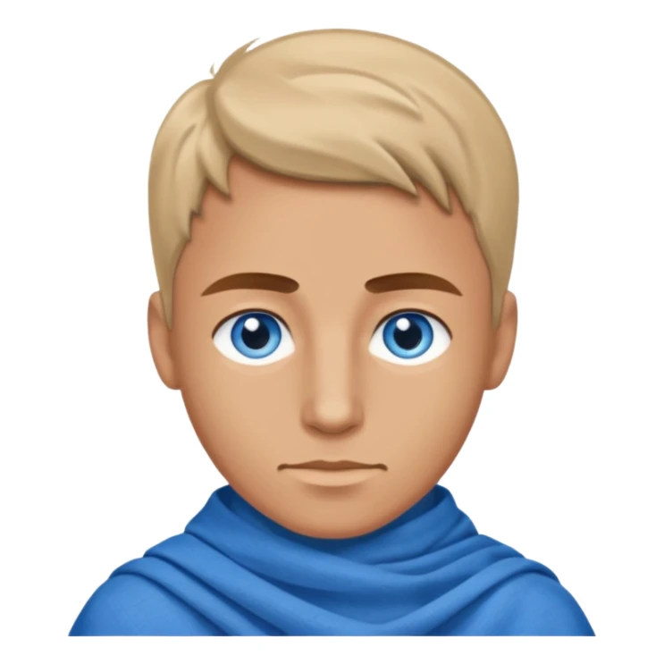 blue eyed desert man in cloth sticker