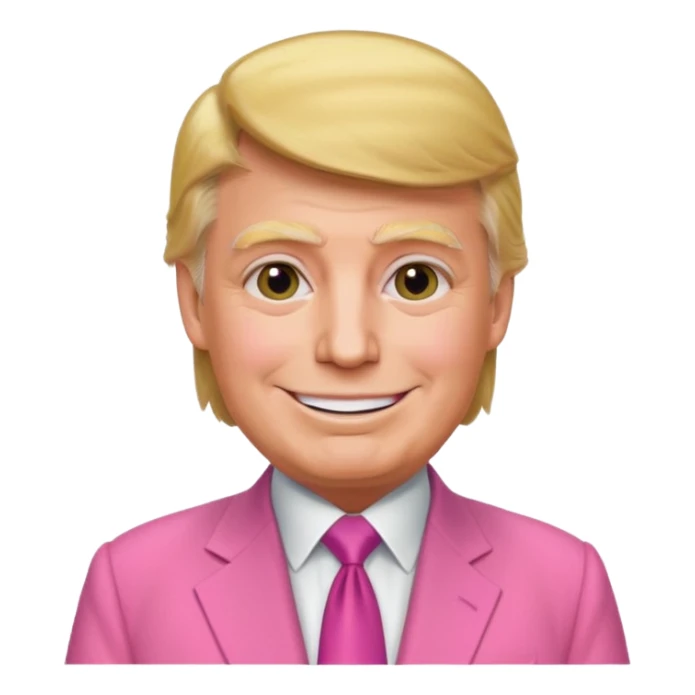 Donald trump in a pink suit sticker