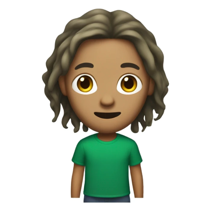 Squid game player in Long hair and green t shirt sticker