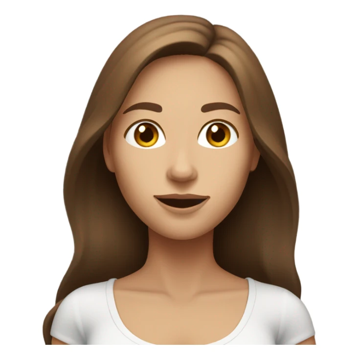 toned body woman caucasian long brown hair sticker