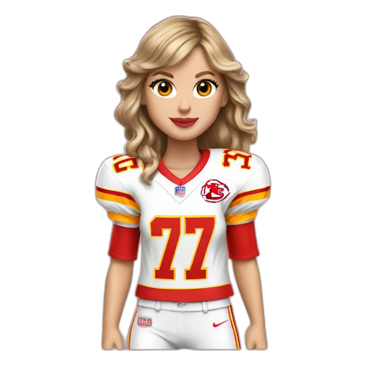 taylor swift wearing 87 chiefs jersey sticker