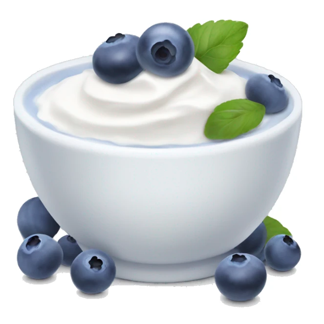 Bowl of Greek yogurt and blueberries sticker