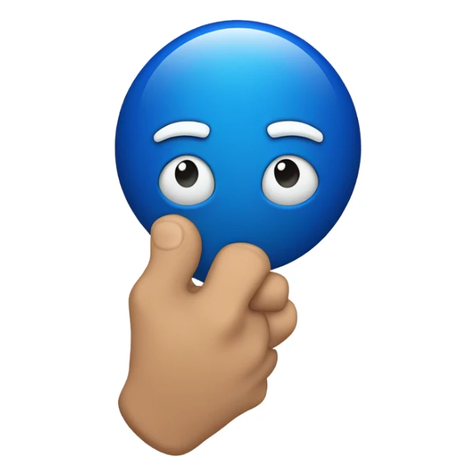 A blue button that has the word “BRUH” with a right hand quickly coming down to press it  sticker