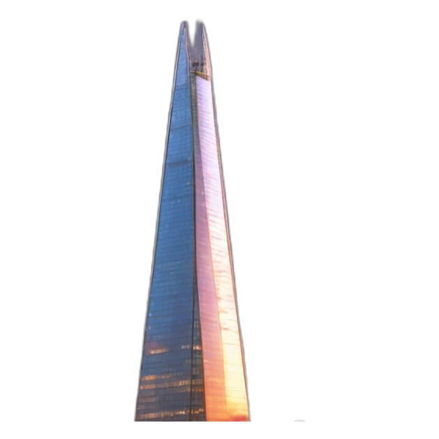 the shard in london during sunset sticker