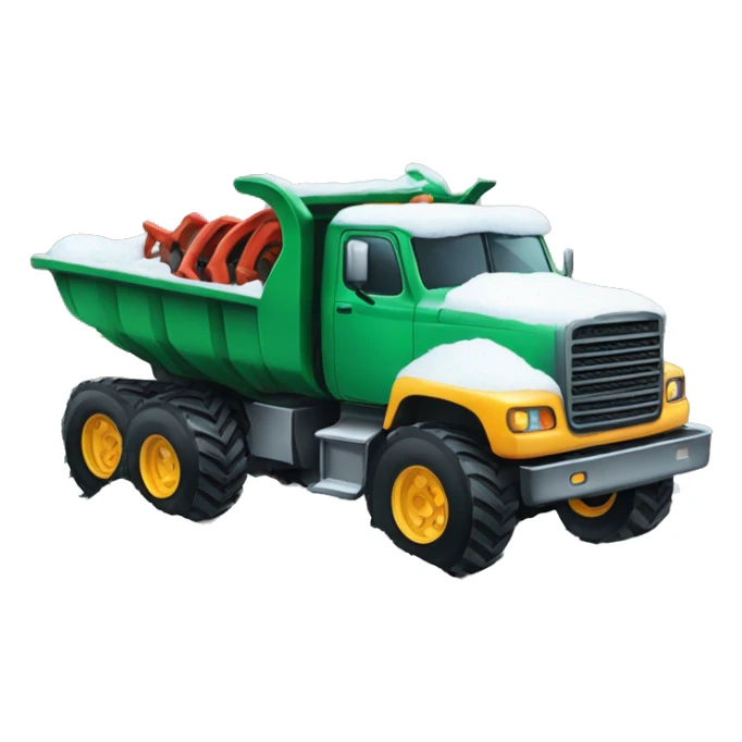 Truck with plow plowing snow big tires  sticker