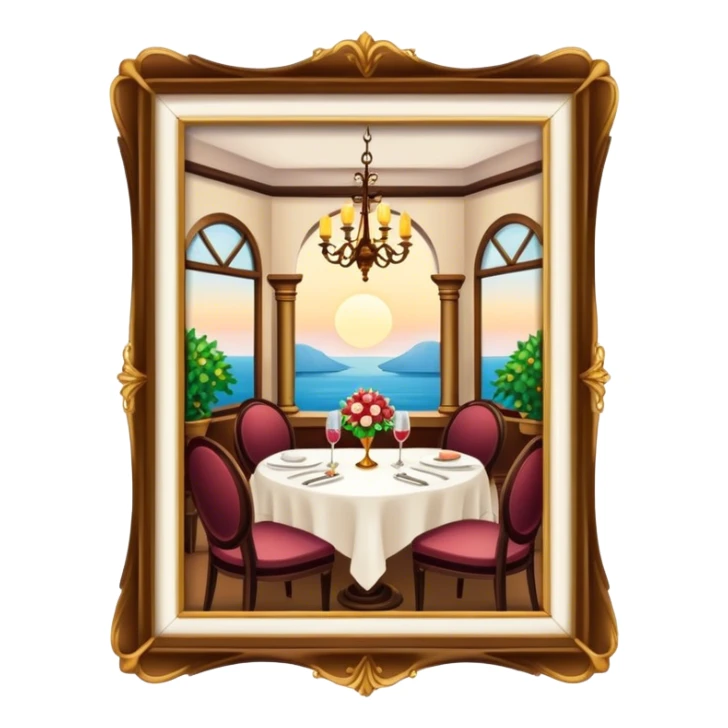 Elegant romantic restaurant, exterior view  sticker