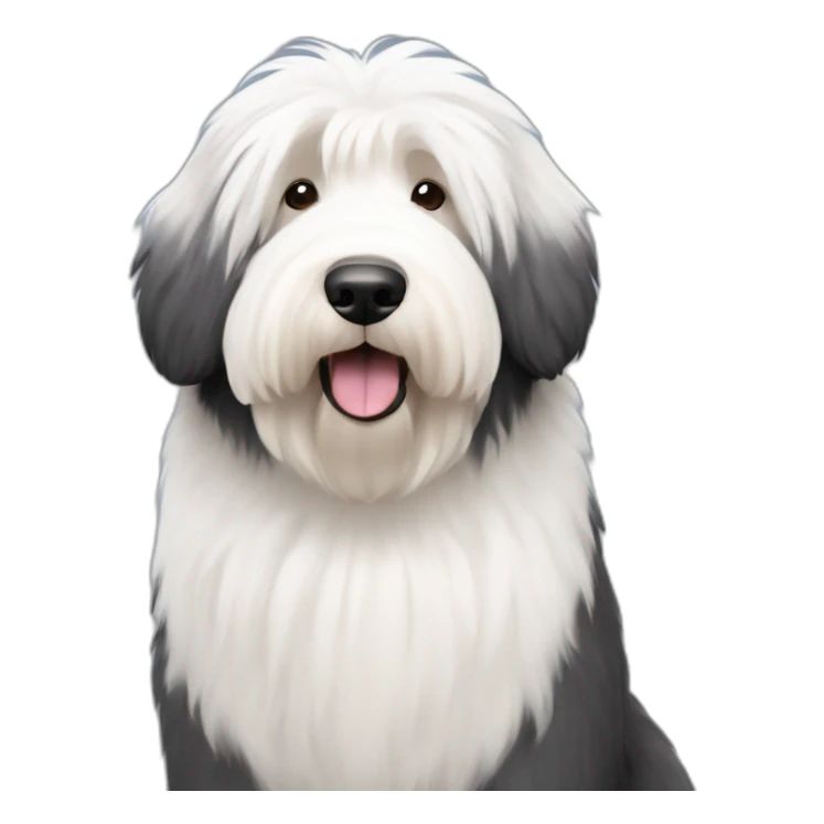 Dog old english sheepdog full-height sticker