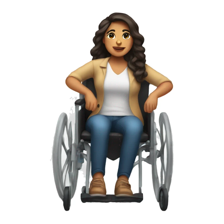 latina in wheelchair sticker