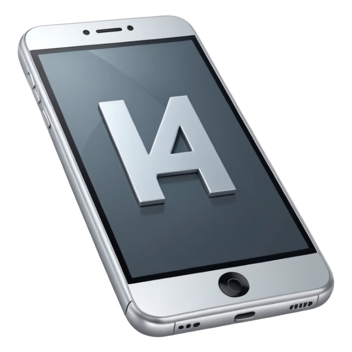 smartphone with AI and a hashtag symbol sticker